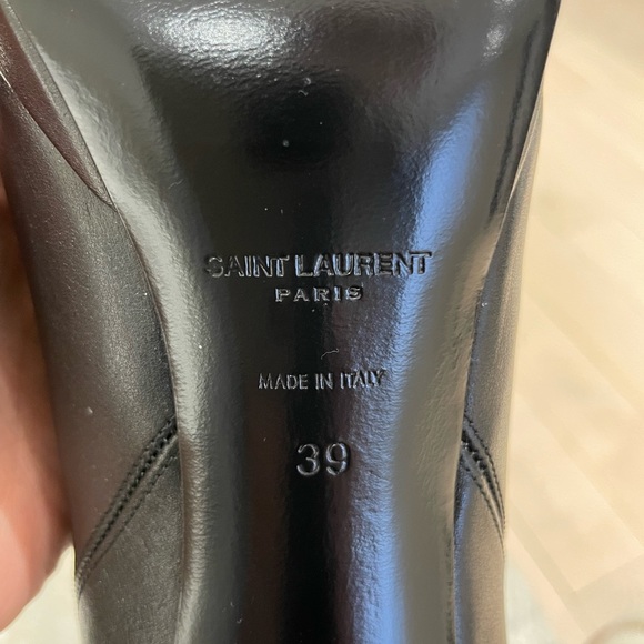 Authentic Saint Laurent Leather Mid-Calf Western Boots, Black, Includes Dust Bag - Picture 9 of 10